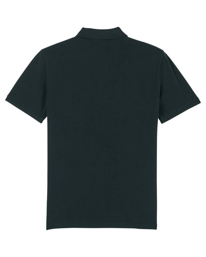 Produktbild des schwarzen Extra-Poloshirts (Rückseite). 